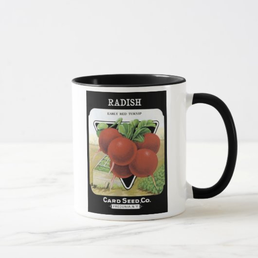 Radish Early Red Turnip Card Seed Co Tasse (Rechts)