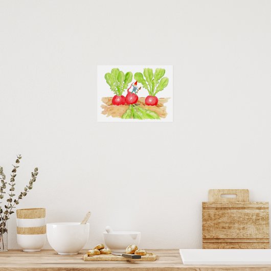 Radish Gnome Art Print Poster (Küche)