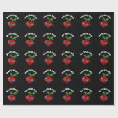 Radish-ing Funny Veggie Radish Pun Dark BG Geschenkpapier (Flach)