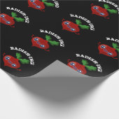 Radish-ing Funny Veggie Radish Pun Dark BG Geschenkpapier (Ecke)