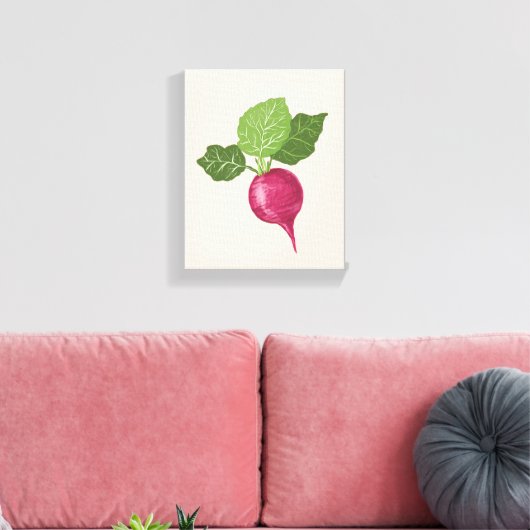 Radish kitchen wall decor (vegetable illustration) leinwanddruck (Insitu (Wohnzimmer))