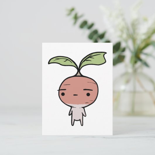 Radish Postkarte (Stehend Vorderseite)