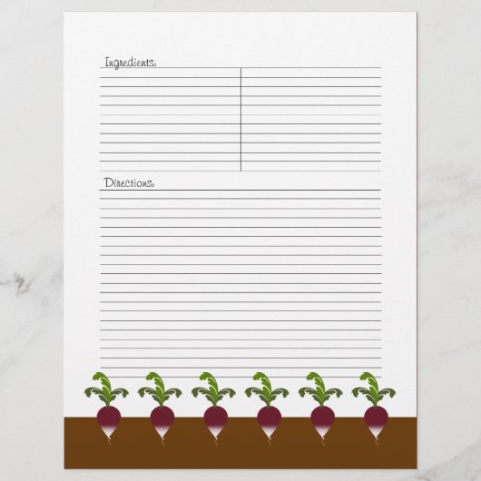 Radish Recipe Letterhead (Vorderseite)