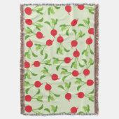 Radish Red Green Pattern Decke (Vorderseite Vertikal)