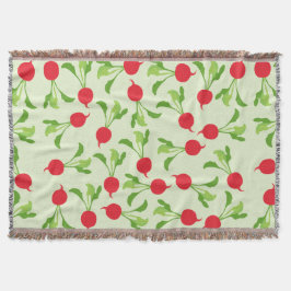 Radish Red Green Pattern Decke