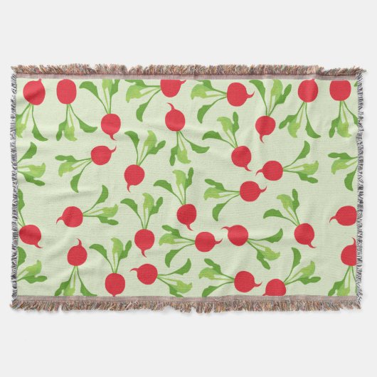 Radish Red Green Pattern Decke (Vorderseite)