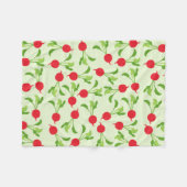 Radish Red Green Pattern Fleecedecke (Vorderseite (Horizontal))