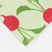 Radish Red Green Pattern Fleecedecke (Ecke)