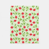 Radish Red Green Pattern Fleecedecke (Vorderseite)