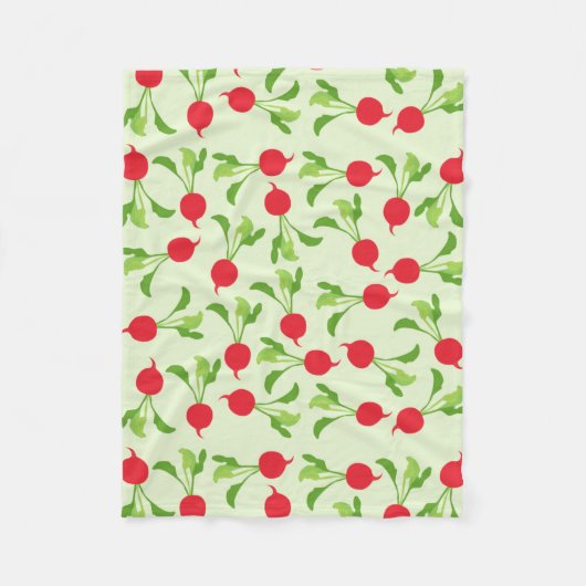 Radish Red Green Pattern Fleecedecke (Vorderseite)