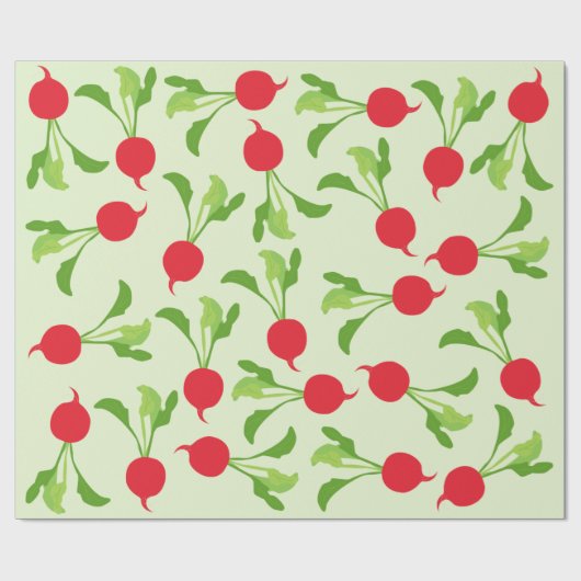 Radish Red Green Pattern Geschenkpapier (Flach)