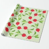 Radish Red Green Pattern Geschenkpapier (Ungerollt)