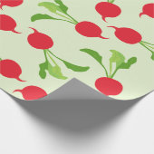 Radish Red Green Pattern Geschenkpapier (Ecke)