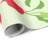 Radish Red Green Pattern Geschenkpapier (Rolleneckpunkt)