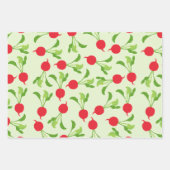 Radish Red Green Pattern Geschenkpapier Set (Vorderseite 3)