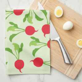 Radish Red Green Pattern Geschirrtuch