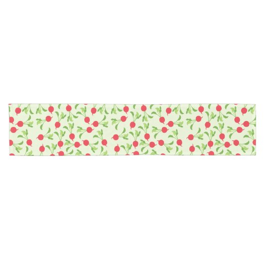 Radish Red Green Pattern Kurzer Tischläufer (Horizontal)