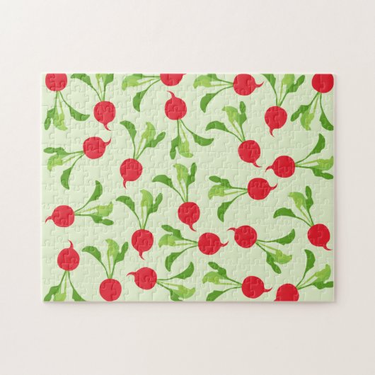 Radish Red Green Pattern Puzzle (Horizontal)