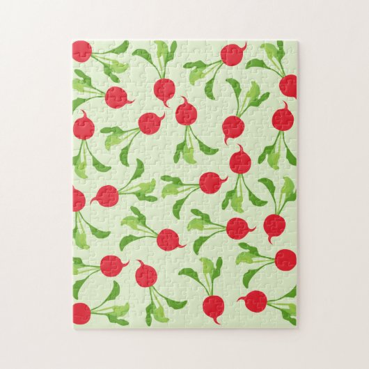 Radish Red Green Pattern Puzzle (Vertikal)