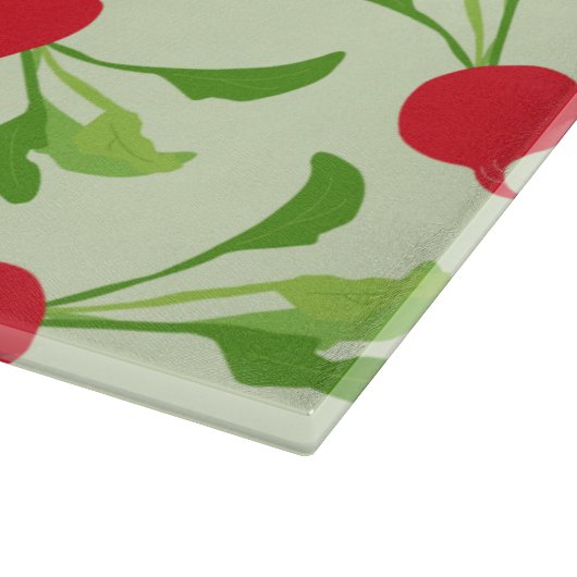 Radish Red Green Pattern Schneidebrett (Ecke)