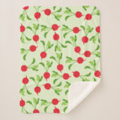 Radish Red Green Pattern Sherpadecke (Vorderseite)