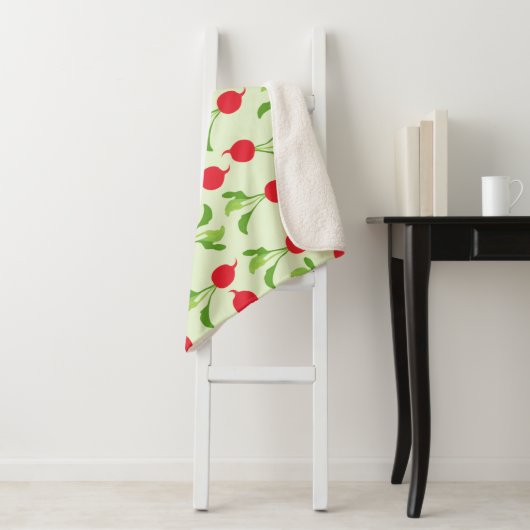 Radish Red Green Pattern Sherpadecke (Beispiel)