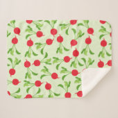 Radish Red Green Pattern Sherpadecke (Vorderseite (Horizontal))