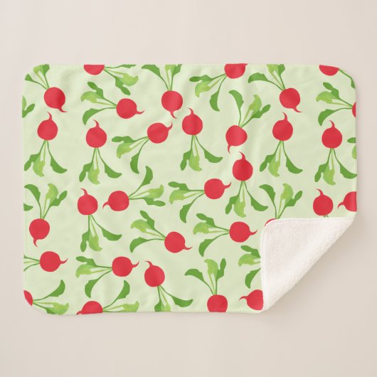 Radish Red Green Pattern Sherpadecke (Vorderseite (Horizontal))