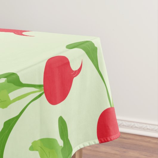 Radish Red Green Pattern Tischdecke (Beispiel)