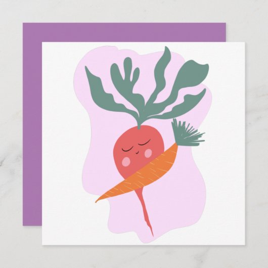 Radish und Carrot Card (Vorne/Hinten)