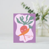 Radish und Carrot werden gut Postkarte (Stehend Vorderseite)
