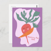 Radish und Carrot werden gut Postkarte (Vorne/Hinten)