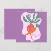 Radish und Carrot werden gut Postkarte (Vorne/Hinten)