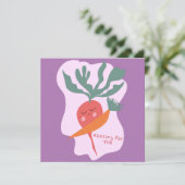 Radish und Carrot werden gut Postkarte (Stehend Vorderseite)