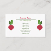 Radish Vegematerial Business Card Visitenkarte (Vorderseite)