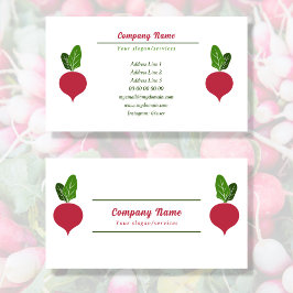 Radish Vegematerial Business Card Visitenkarte