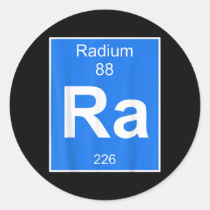 Radiumelement-Kostüm Periodische Tischchemie Fu Runder Aufkleber
