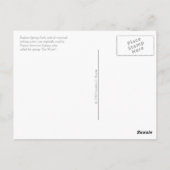 Radiumsprings Park, Albany GA Postkarte (Rückseite)