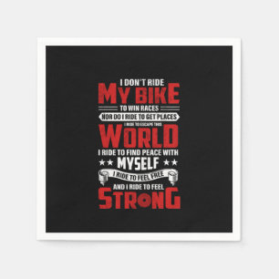 Radkunst Ich fahre nicht mit meinem Fahrrad Serviette