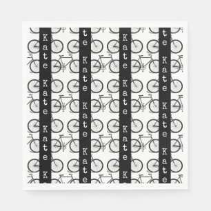 Radkunstmuster Streifen INDIVIDUELLE NAME & FARBE Serviette