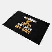 Radkunstwarnung Touch mein Fahrrad nicht Fußmatte (Schrägansicht)