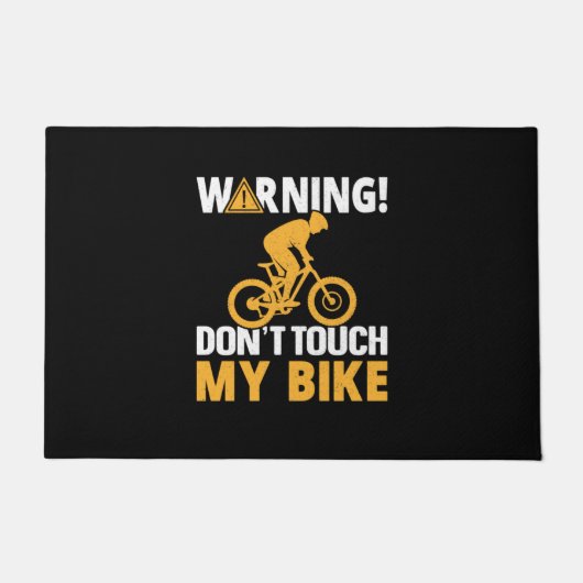 Radkunstwarnung Touch mein Fahrrad nicht Fußmatte (Vorderseite)
