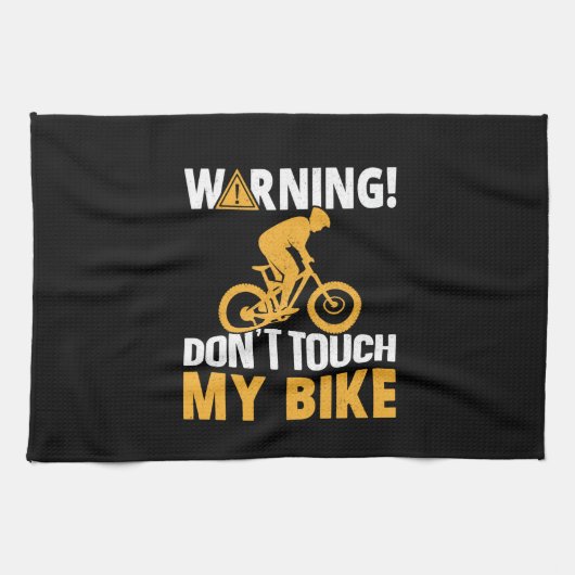 Radkunstwarnung Touch mein Fahrrad nicht Geschirrtuch (Horizontal)