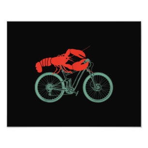 Radlobster MTB Cykologe Funny Cyclist Fotodruck