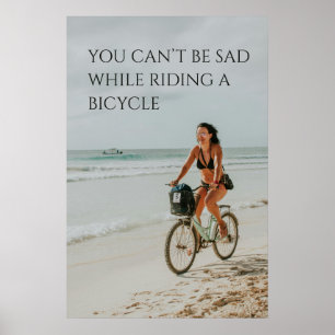 Radmotivation - Beach Bike Ride, individuell einst Poster