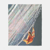 Radnetzspinne auf Netz Fleecedecke (Vorderseite)