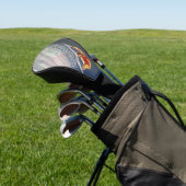Radnetzspinne im Netz Golf Headcover (In SItu)
