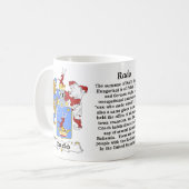 Rado Familien-ungarisches Wappen Tasse (Vorderseite Links)
