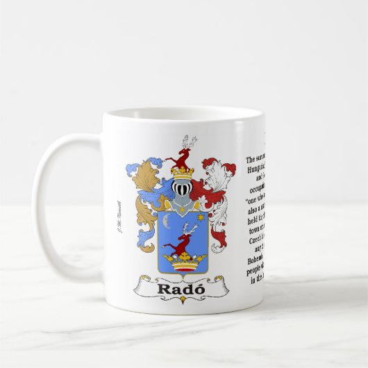 Rado Familien-ungarisches Wappen Tasse (Links)