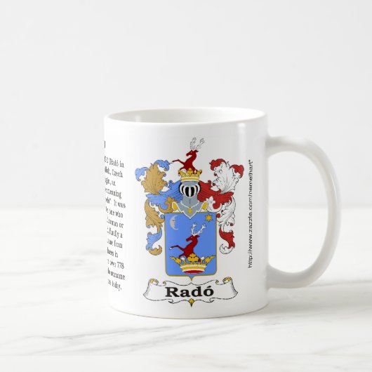 Rado Familien-ungarisches Wappen Tasse (Rechts)